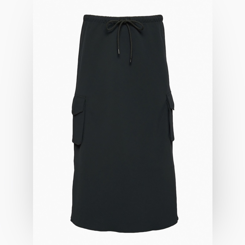 Aritzia Wilfred Navy Muse Cargo Midi Skirt